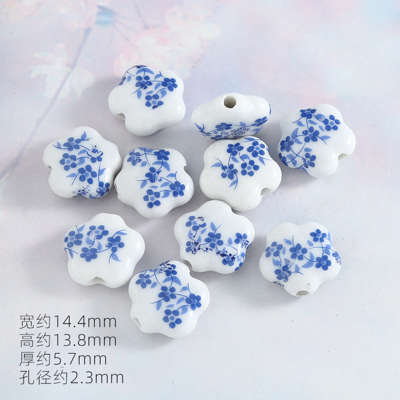 Ocean Wind Ceramic Beads Rabbit Conch Cat Claws Beaded Accessories Handmade Material DIY Loose Beads Bracelet Accessories