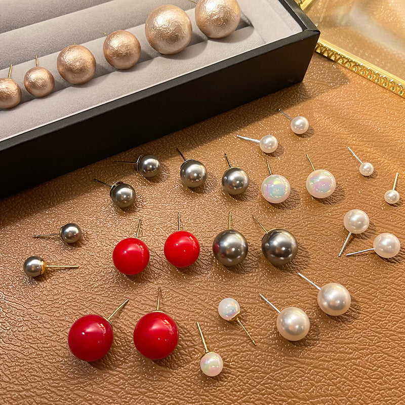 S925 Silver Needle Simple Ear Hole Earrings, Women's Small and Versatile Commuting Temperament Earrings, No Need To Pick Ear Accessories When Sleeping