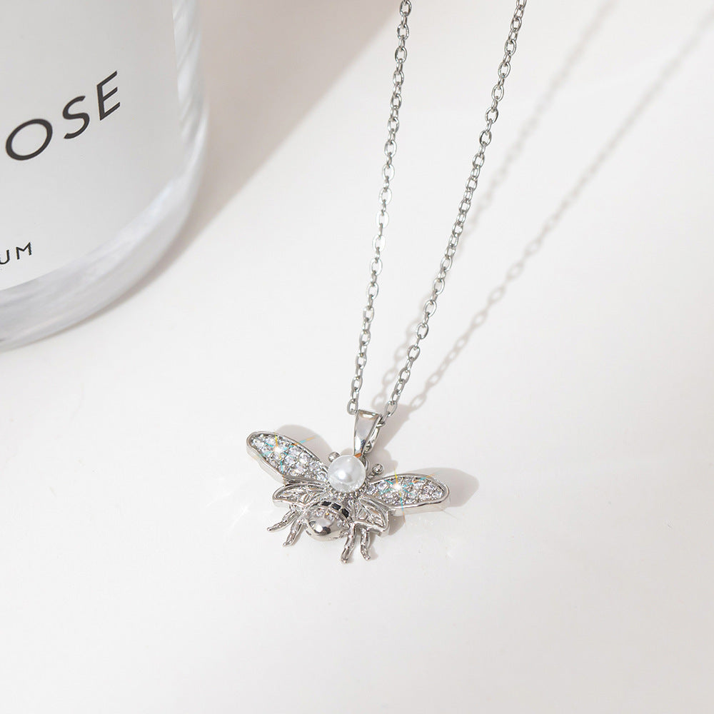 Summer Silver Titanium Steel Non-fading Necklace Women's Fashion Light Luxury Pendant Girls Necklace
