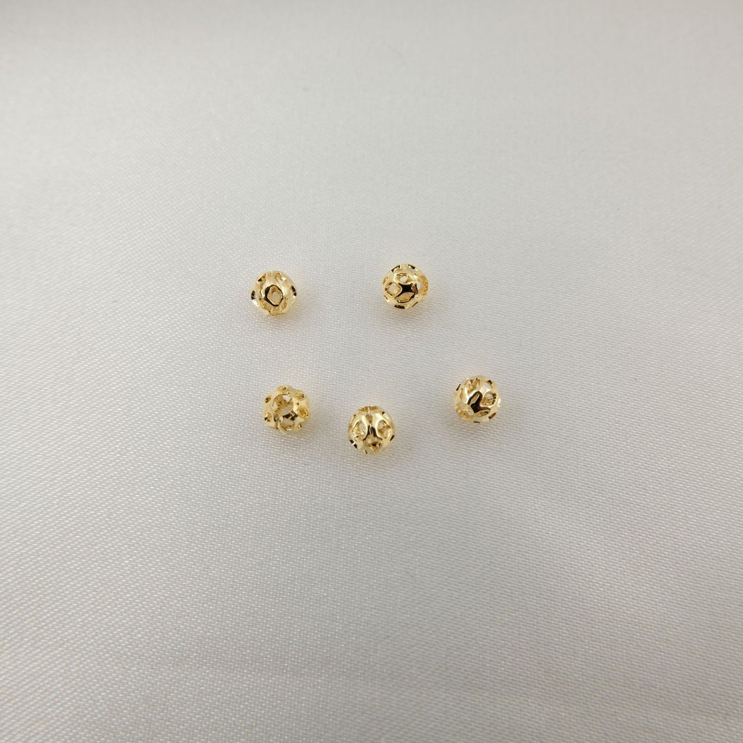 Hollow Beads Hollow Ball DIY Accessories Beads Necklace Beads Bracelet Beads Loose Beads Copper Plated Real Gold 14K18K Color Retention