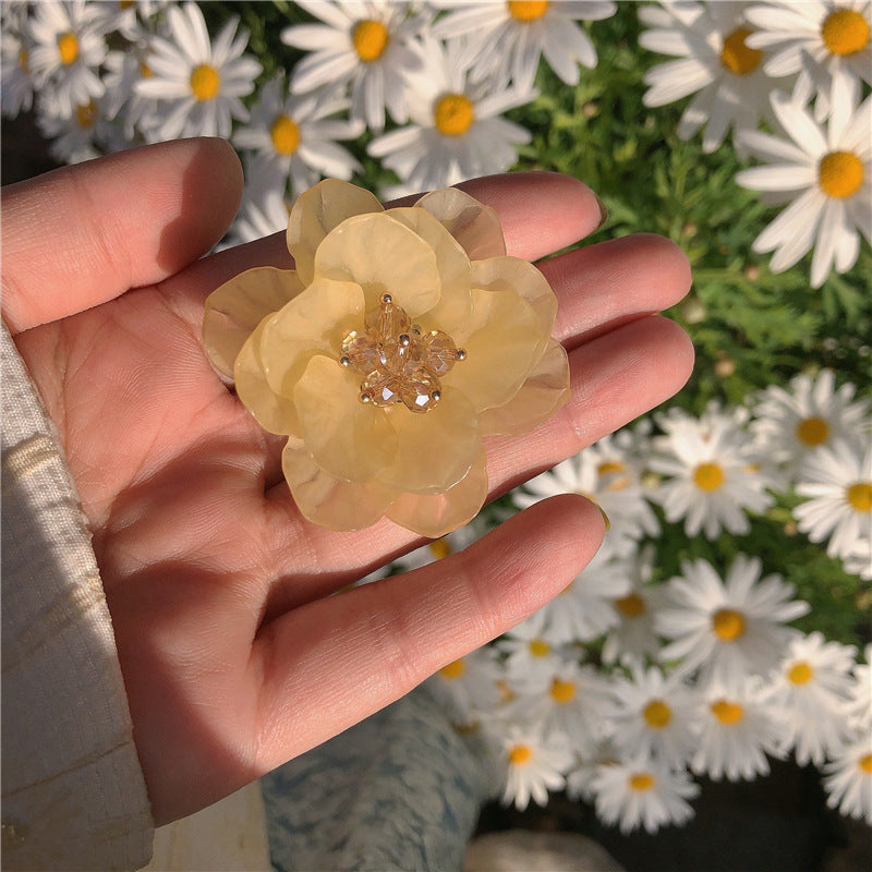 Pink Sweet Cherry Blossom Hairpin Side Girl Bangs Broken Hairpin Girl Flower Hair Band Back Head Female Hair Accessories