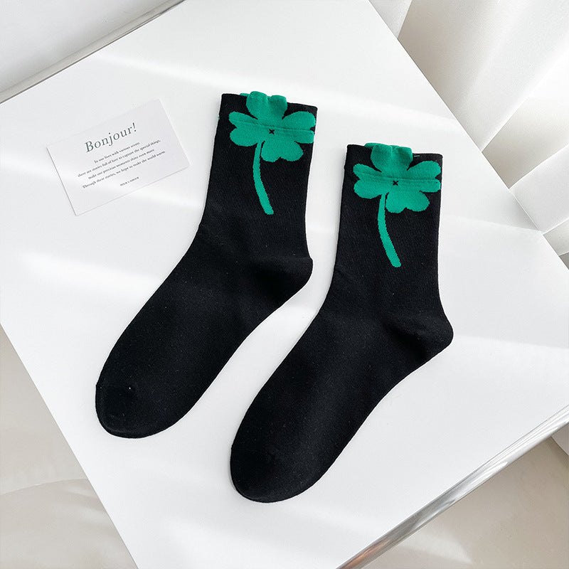 Socks Women's Pure Cotton Spring and Autumn Tube Three-dimensional Flower Cotton Socks Small Flower Japanese Trend Internet Celebrity Casual Women's Socks Wholesale