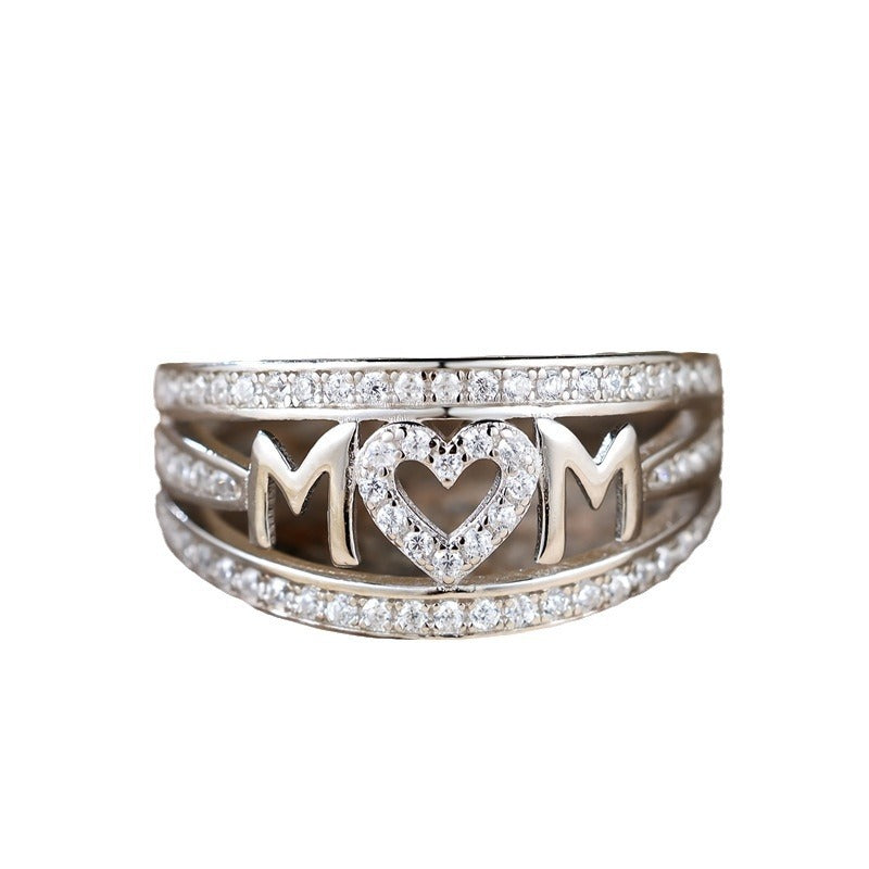 Popular Letter MOM Ring European and American Ring Women's Ring Ring Wholesale