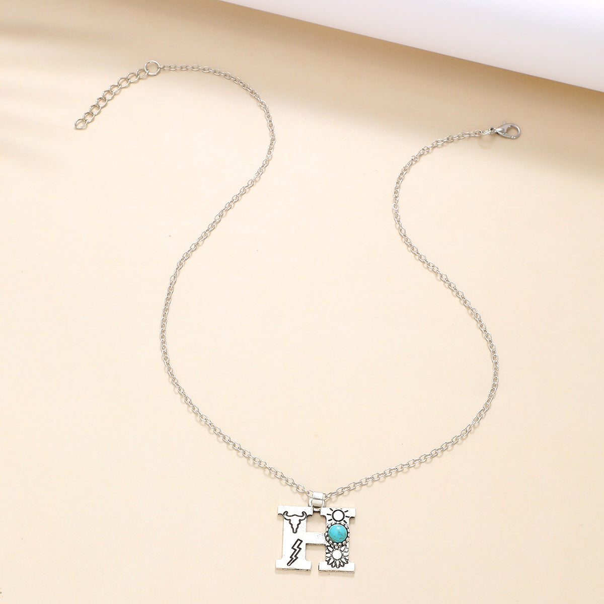 Western Wind Alloy English Alphabet Necklace Mother's Day Gift