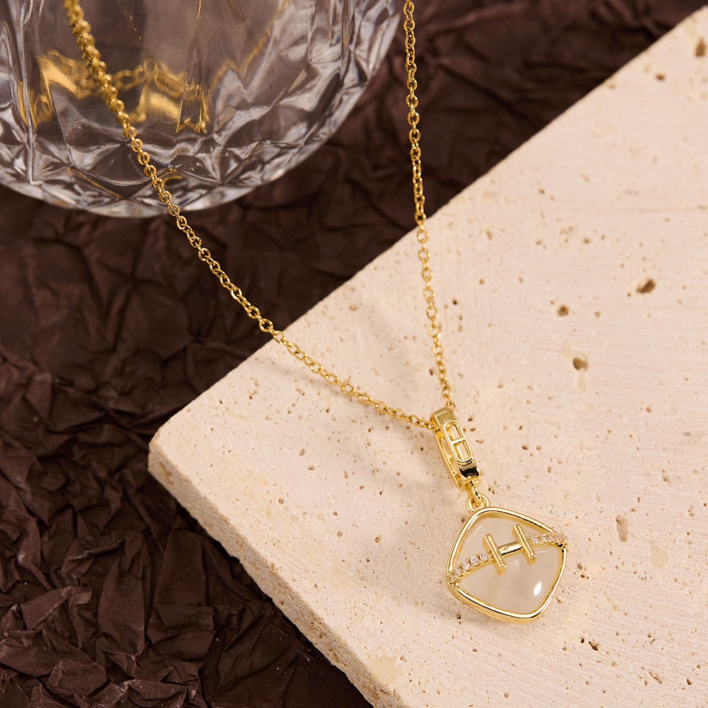 Summer New Titanium Steel Non-fading Versatile Necklace Light Luxury Simple Pendant Women's Necklace