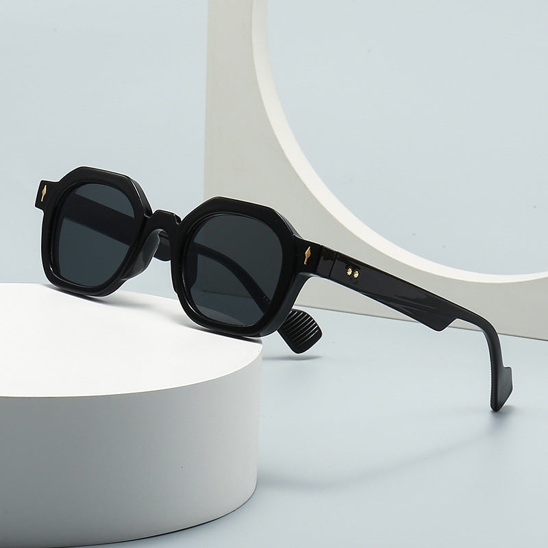 Cross-border European and American Narrow Frame SUNGLASSES Trendy Street Photography Modern Charm Retro Sunglasses