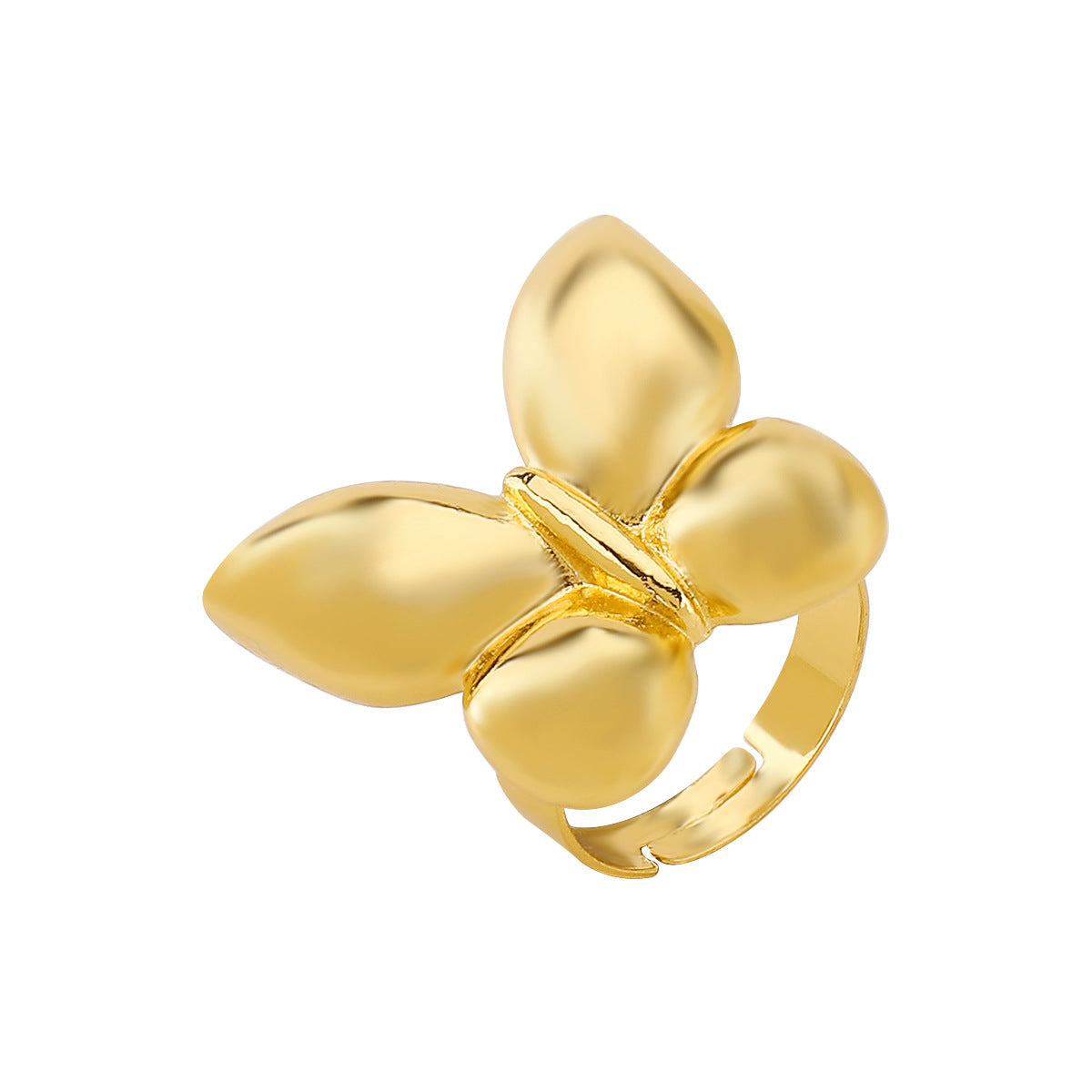 Personalized Design Retro Simple Butterfly Earrings, Temperament Fashion Alloy Ring Necklace