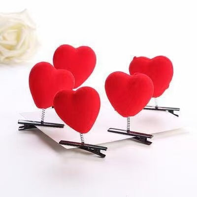 Children Act Cute Children's Chick Heart-shaped Headgear Hairpin Love Sell Cute Hair Accessories Gifts Children's Card Accessories