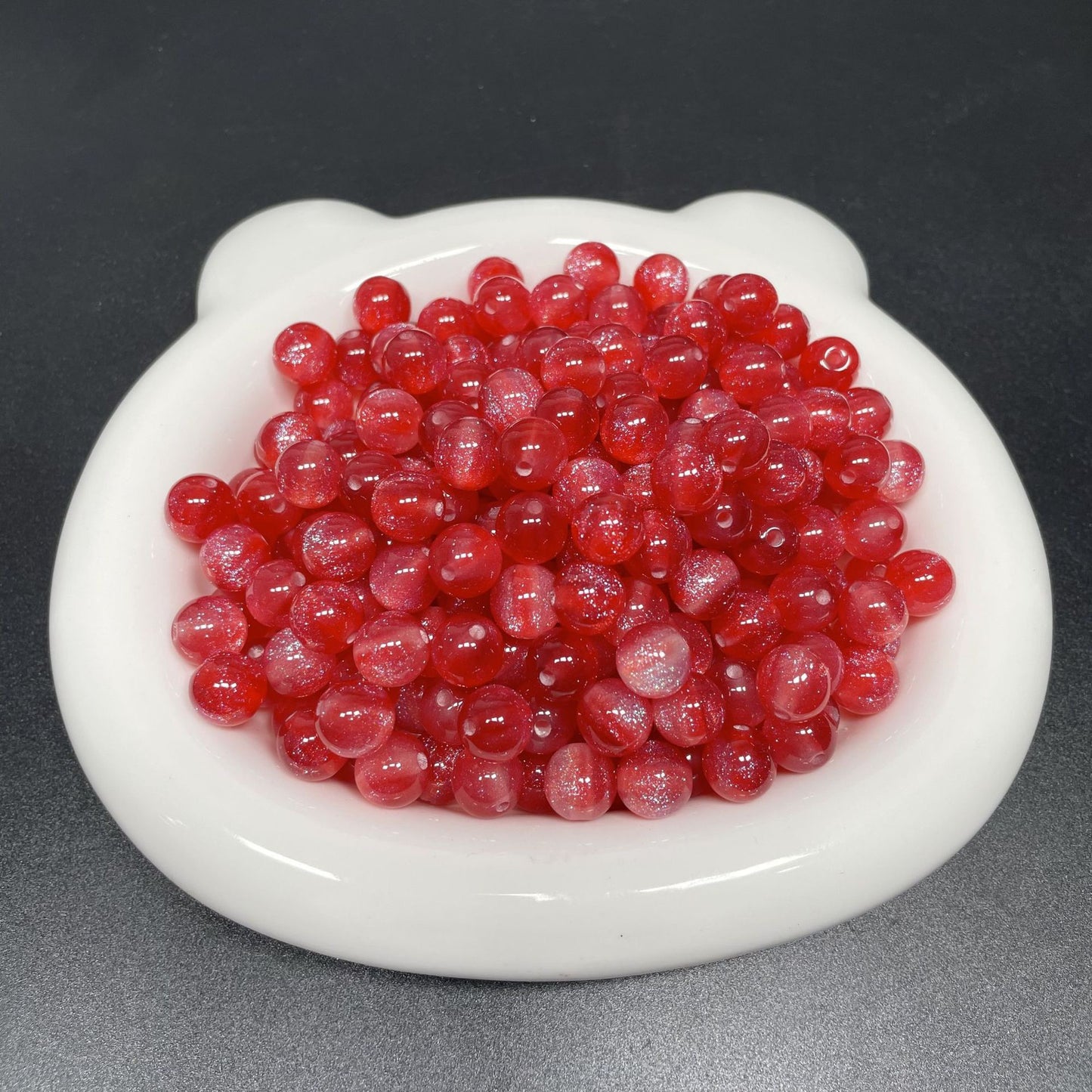 8/10/12 Mm Resin Fine Flash Starry Sky Mermaid Ji Round Beads Resin Imitation Cat Eye Beads DIY Bracelet Accessories