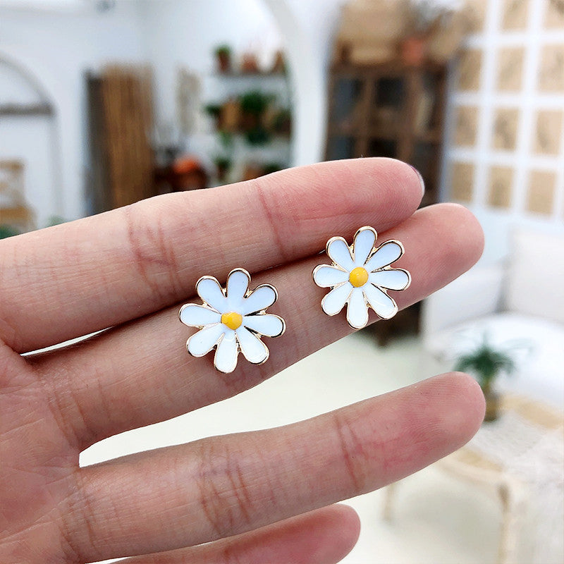 S925 Silver Needle Earrings Women's New Trendy Versatile Temperament Earrings Internet Celebrities Korean Ins Simple Personality Earrings Earrings