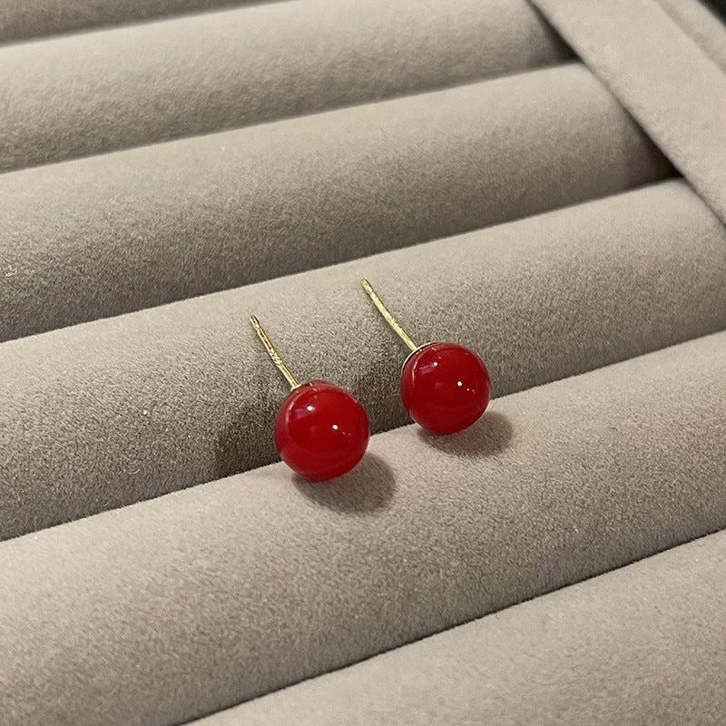 S925 Silver Needle Simple Ear Hole Earrings, Women's Small and Versatile Commuting Temperament Earrings, No Need To Pick Ear Accessories When Sleeping