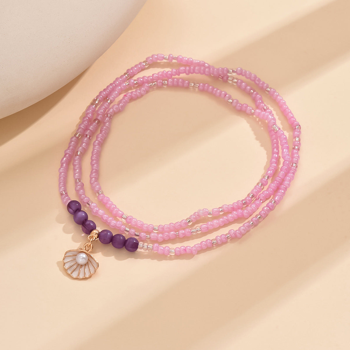 European and American Jewelry Summer Versatile Shell Rice Bead Anklet Simple Creative Bracelet Multi-purpose Beach Trend Foot Decoration