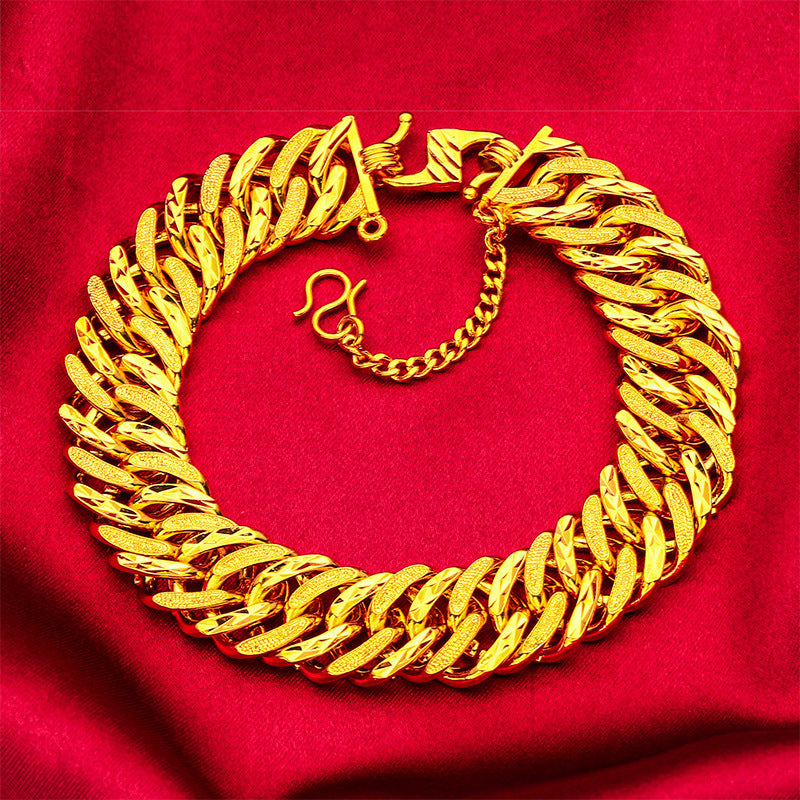 Gold Plated Men's Boss Bracelet Safety Bracelet