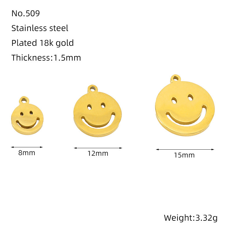 Stainless Steel Jewelry Accessories Necklace Accessories Plated 18k Gold Versatile Simple Wind Titanium Steel Pendant Spot Wholesale