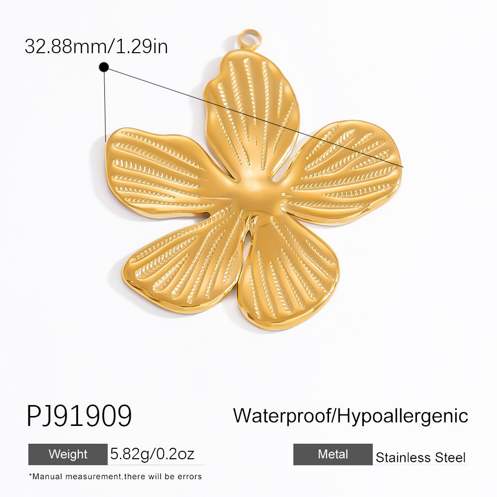 DIY Jewelry Accessories Do Not Fade, High-end Necklace Accessories Electroplated 18k Real Gold Stainless Steel Pendant Single Pendant