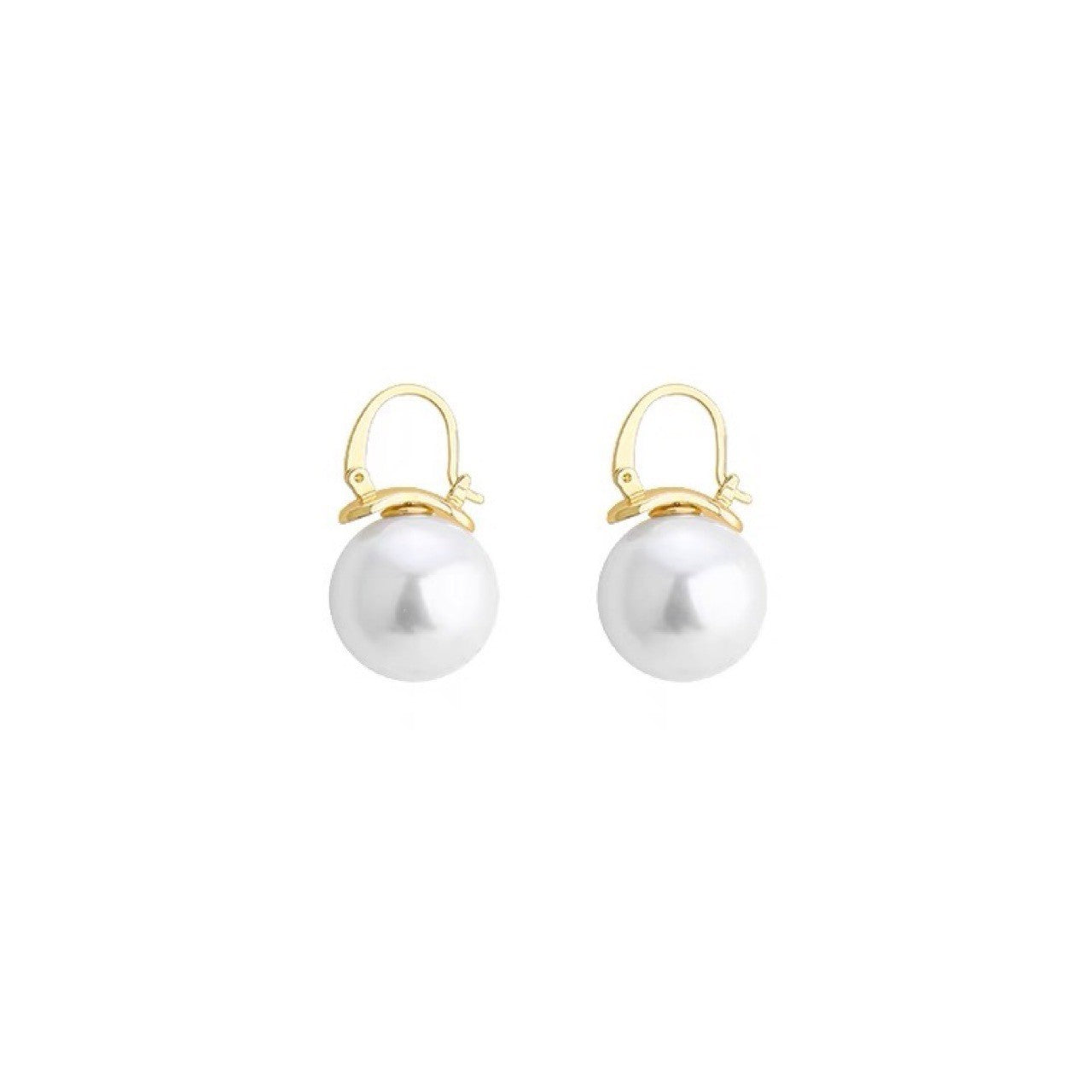 Pearl Earrings Women's Retro Temperament Simple Women's High-end Texture Earrings Copper Ear Hooks