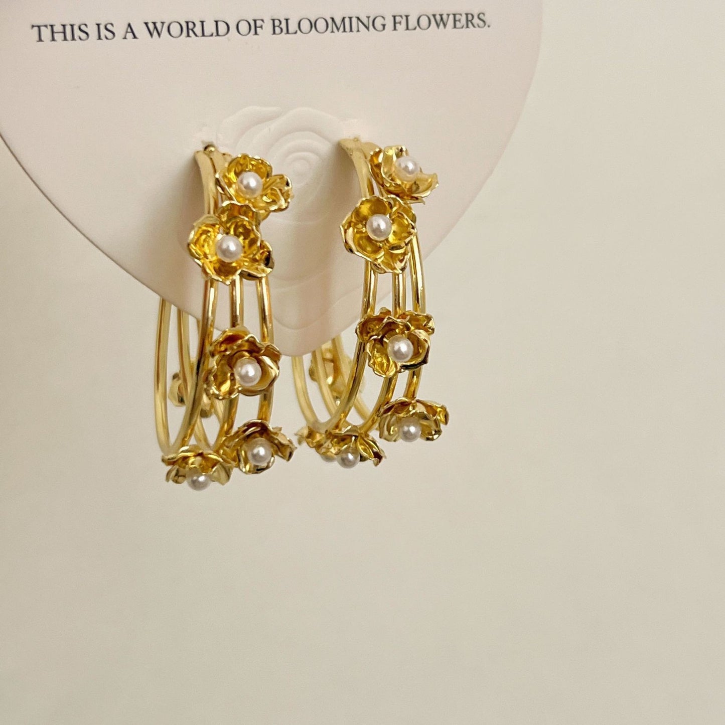 Retro Hong Kong Style Temperament Stud Earrings Female Explosion Internet Celebrity Niche High Sense Gold Earrings