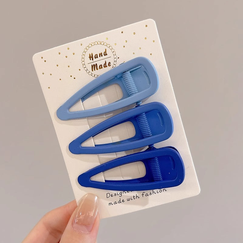 Black and White Checkerboard Hairpin Seamless Hairpin Broken Hair Bangs Side Clip Female Korean Duck Bill Clip One-word Clip