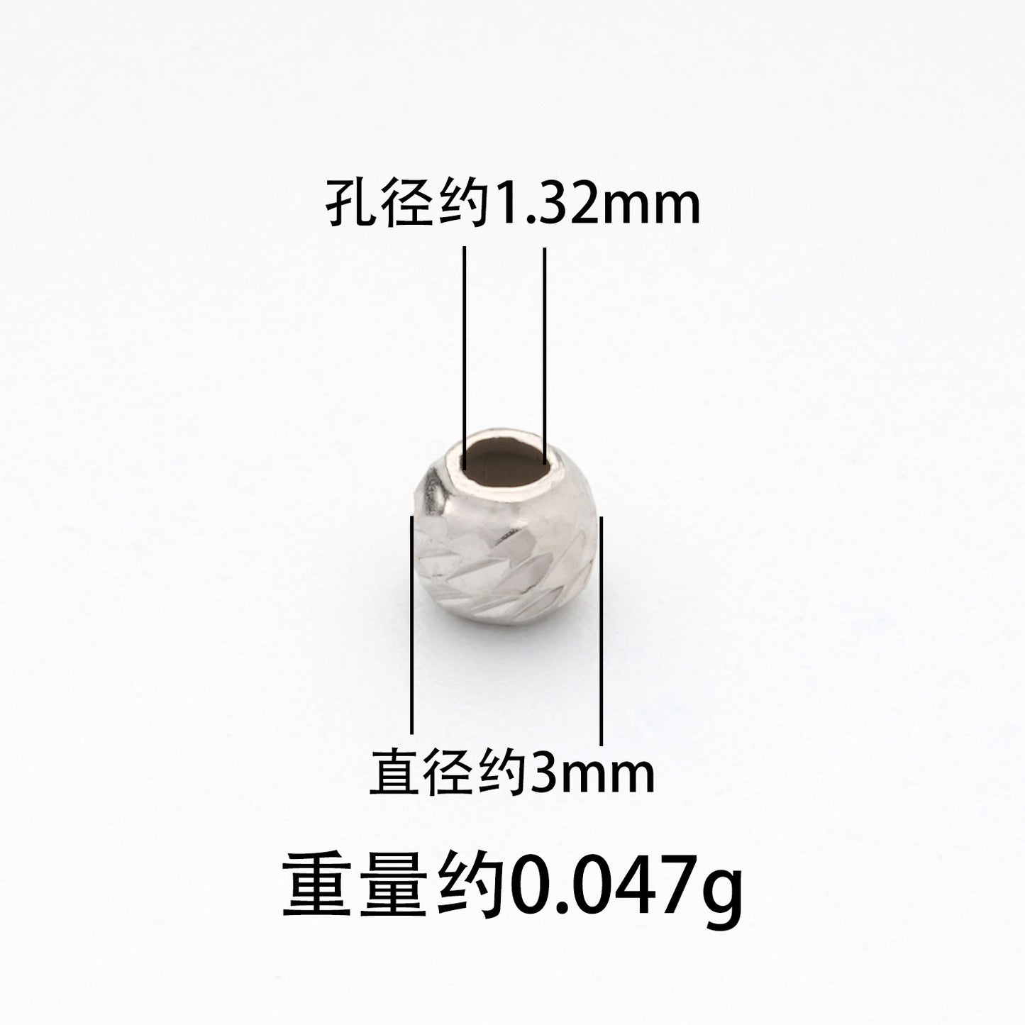 S925 Silver Bead Light Board Bead Batch Flower Bead Laser Bead S925 Silver Bead Accessories DIY Accessories Factory Direct Sales Combination