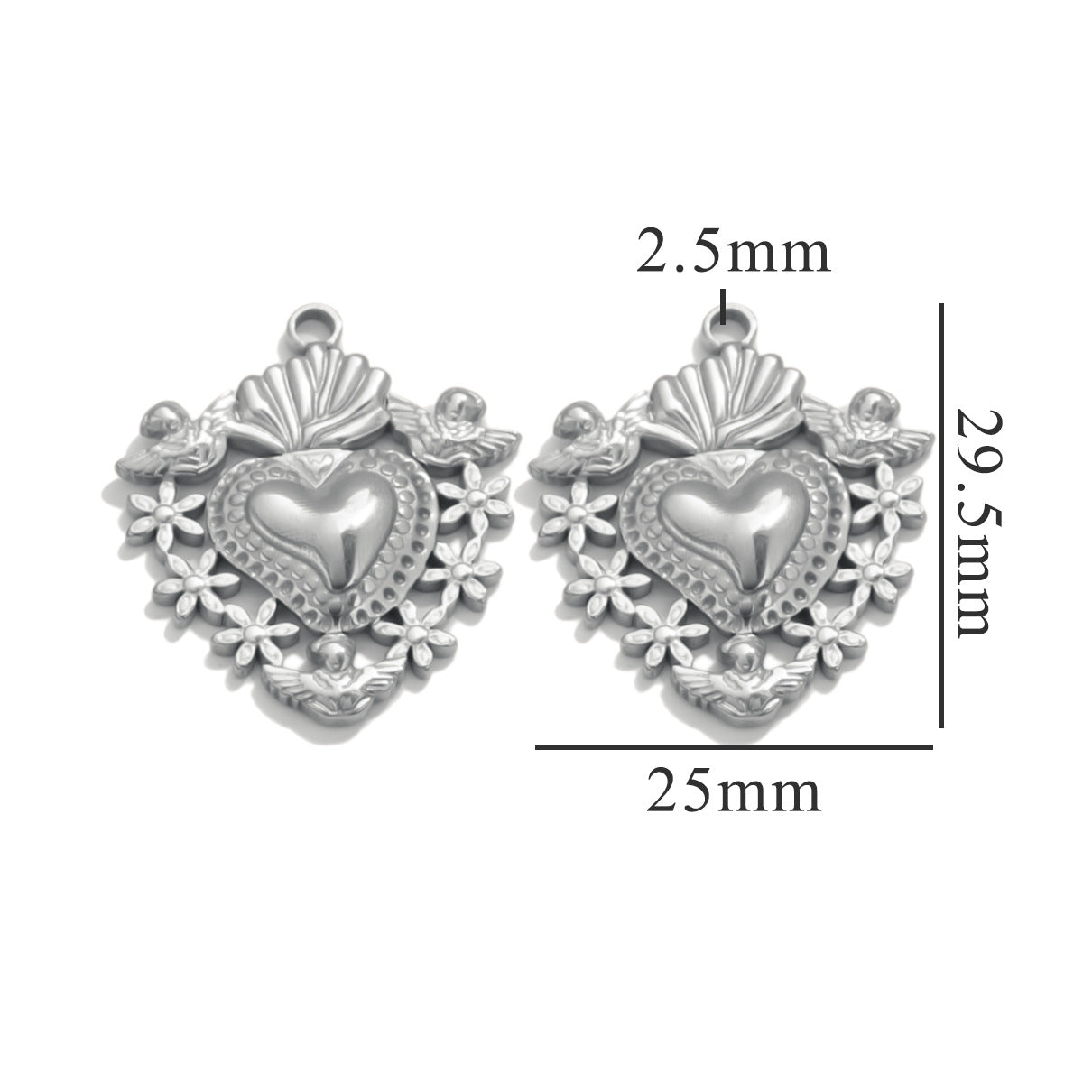 Stainless Steel New Personalized Retro Three-dimensional Sun Love Pendant DIY Stainless Steel Necklace Accessories Wholesale