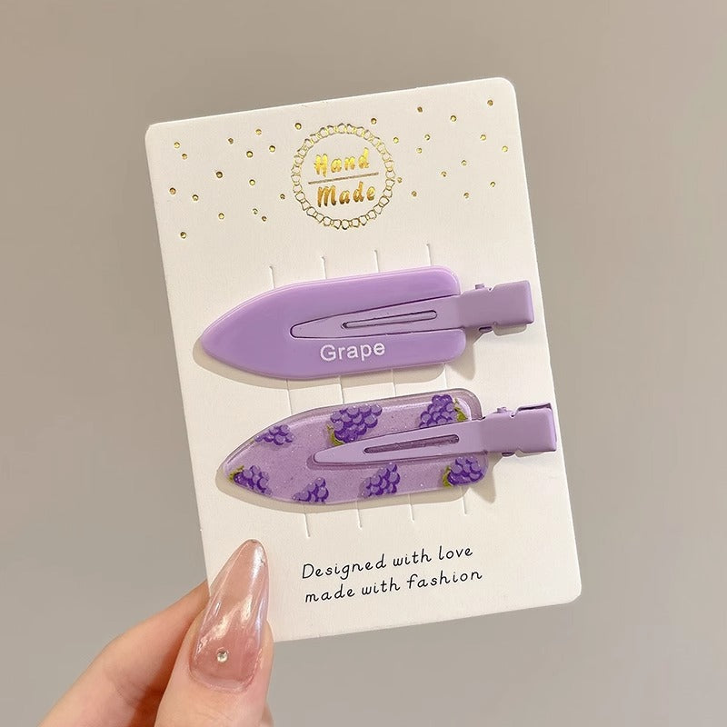 Black and White Checkerboard Hairpin Seamless Hairpin Broken Hair Bangs Side Clip Female Korean Duck Bill Clip One-word Clip