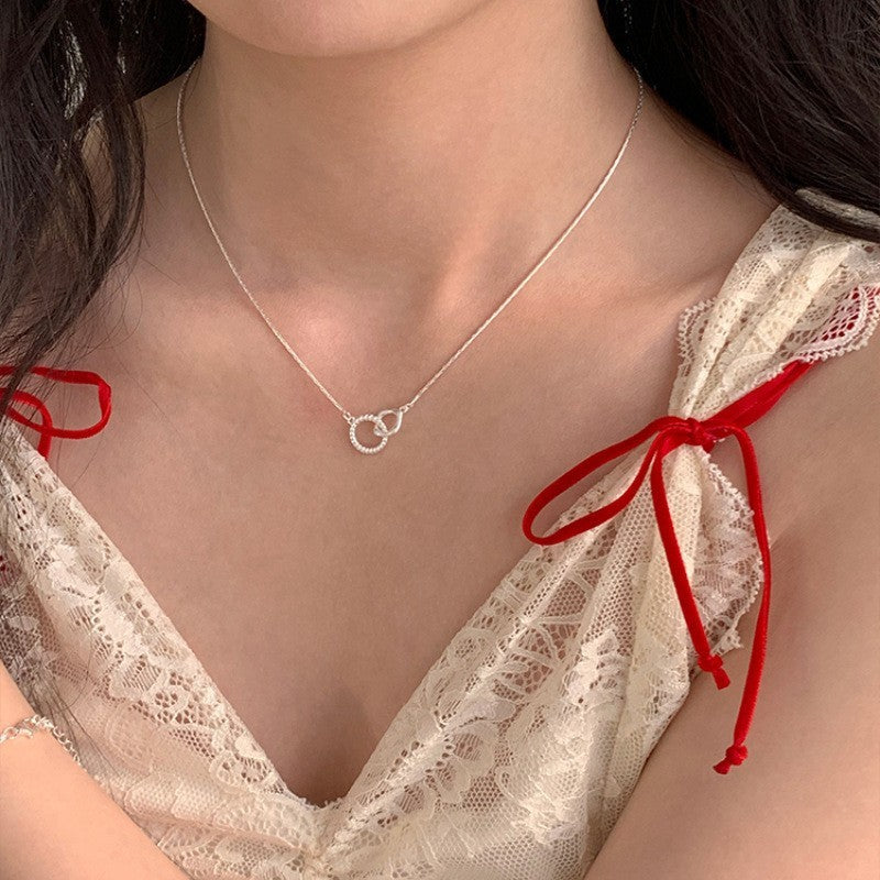 S925 Sterling Silver Premium Butterfly Necklace Gift Ins Female Niche Cold Wind Light Luxury Personalized Fashion Internet Celebrity Pendant