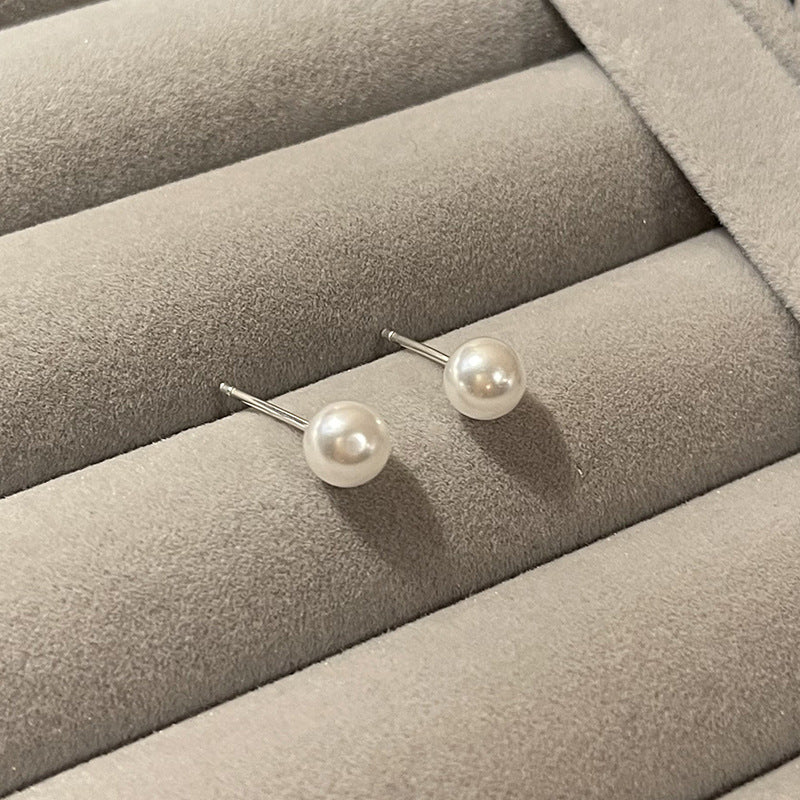 S925 Silver Needle Simple Ear Hole Earrings, Women's Small and Versatile Commuting Temperament Earrings, No Need To Pick Ear Accessories When Sleeping