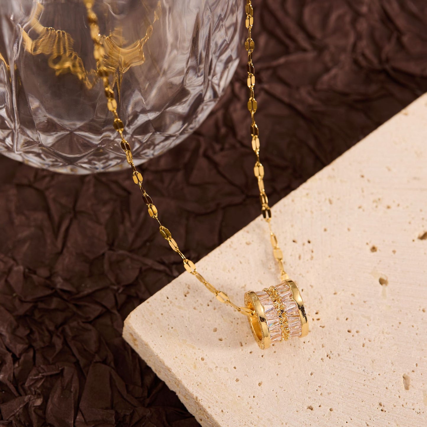 Summer New Titanium Steel Non-fading Versatile Necklace Light Luxury Simple Pendant Women's Necklace