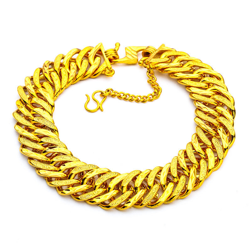 Gold Plated Men's Boss Bracelet Safety Bracelet