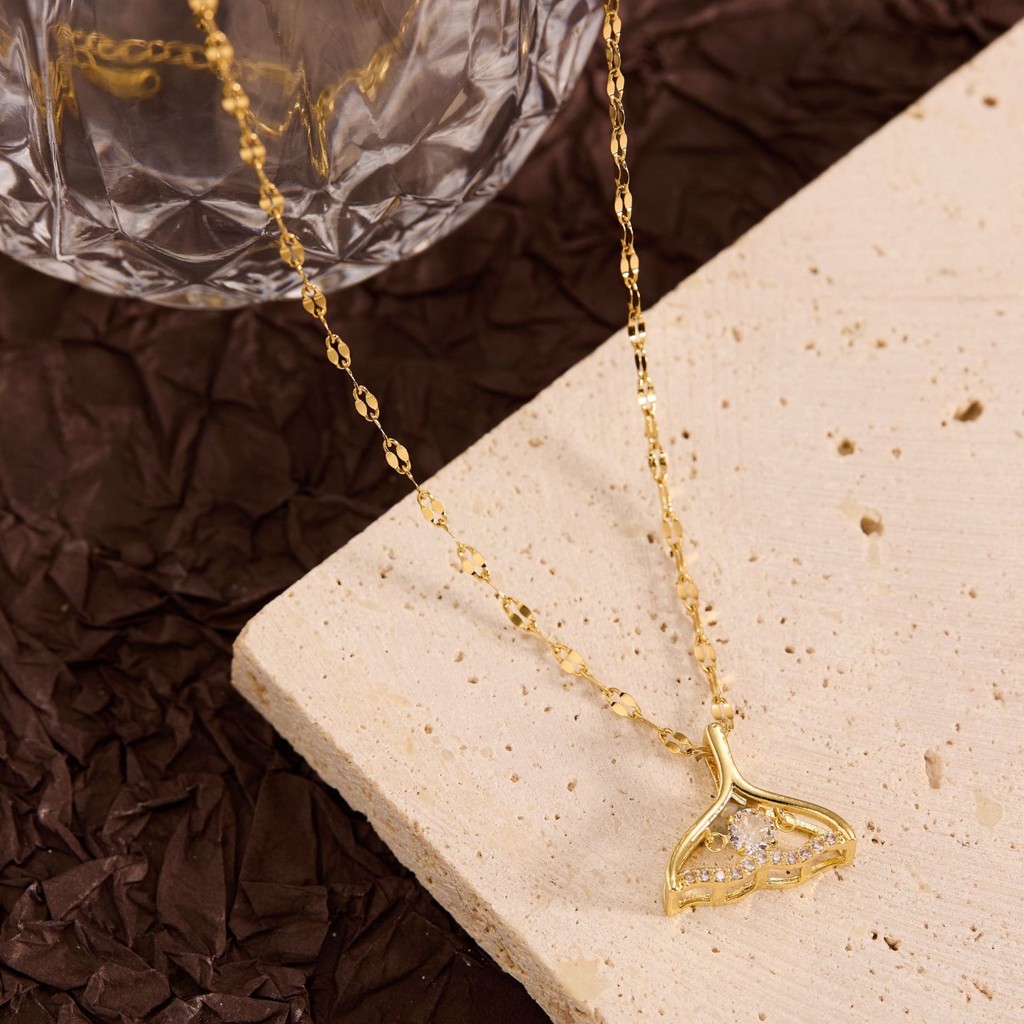 Summer New Titanium Steel Non-fading Versatile Necklace Light Luxury Simple Pendant Women's Necklace