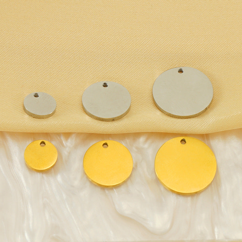 Stainless Steel Jewelry Accessories Necklace Accessories Plated 18k Gold Versatile Simple Wind Titanium Steel Pendant Spot Wholesale