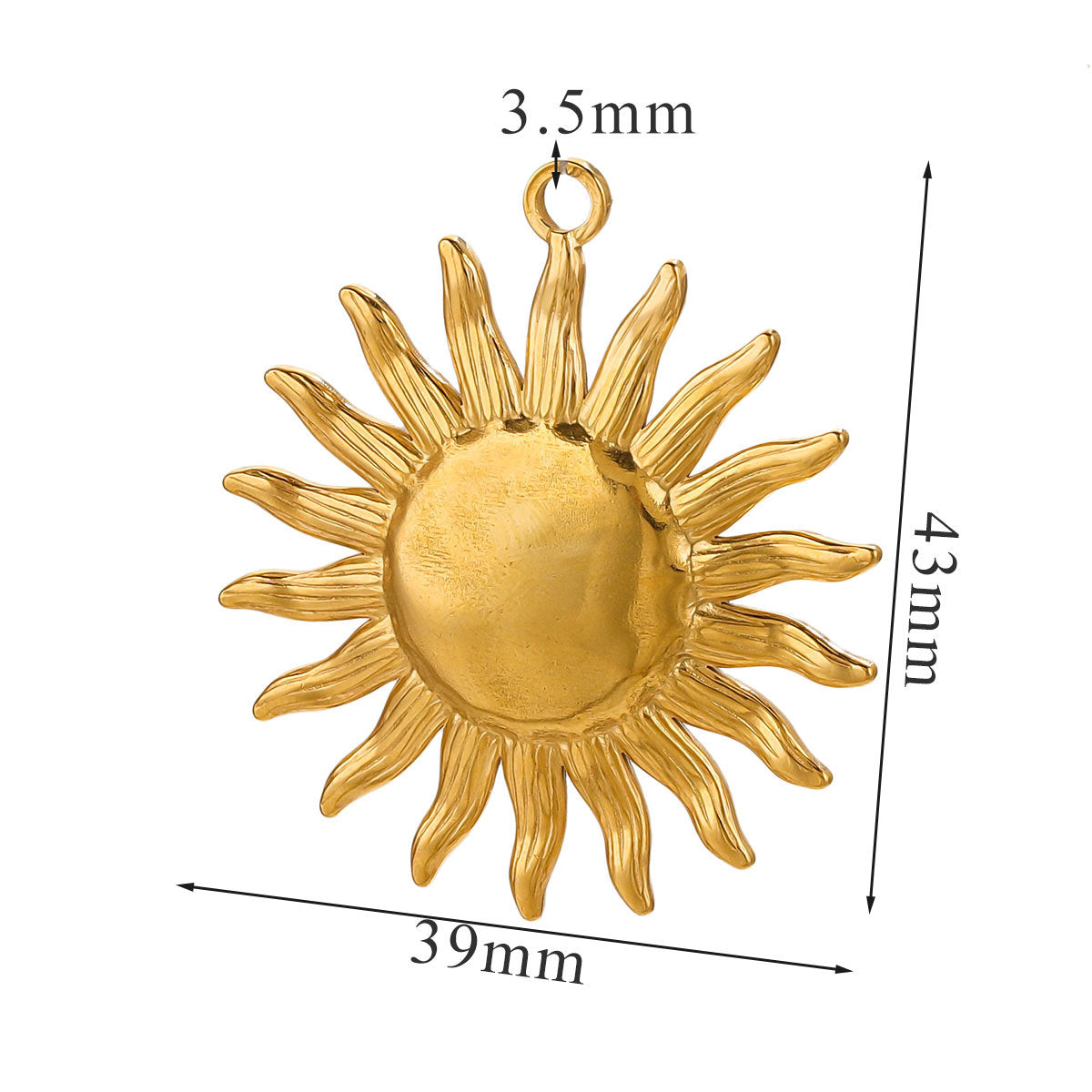 Vintage European and American Stainless Steel Smiley Face Sun and Moon Pendant, Titanium Steel DIY Pendant Necklace Handmade Accessories