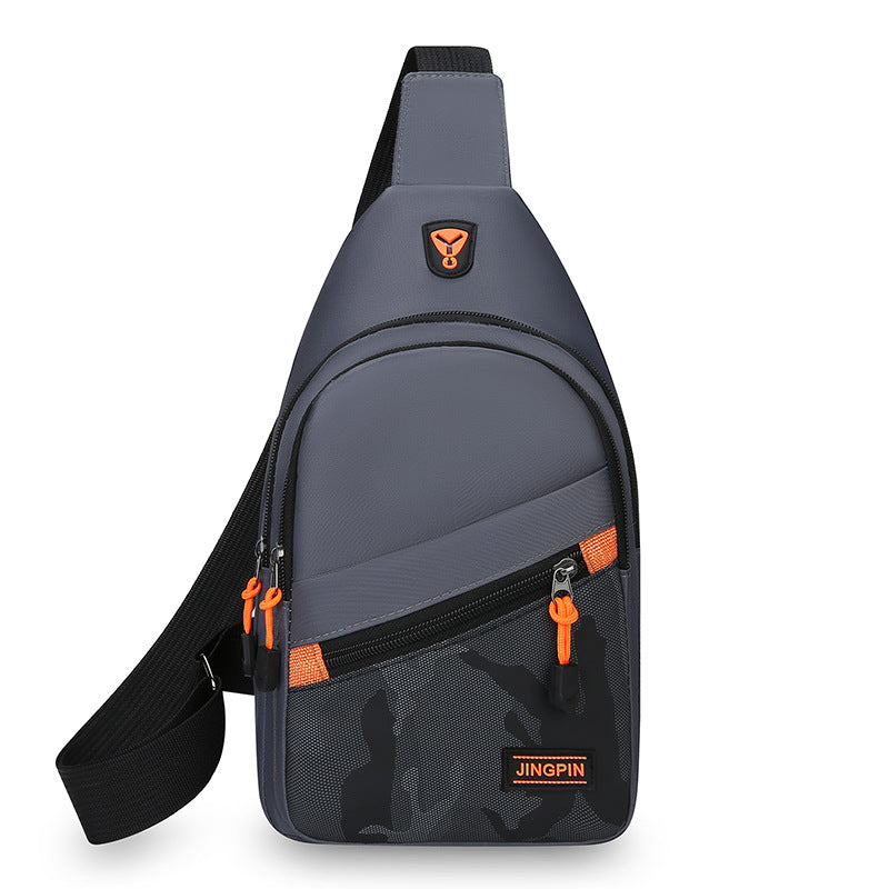 Casual Men's Shoulder Bag Korean College Student Crossbody Bag Outdoor Travel Portable Small Satchel Simple Versatile Breast Bag
