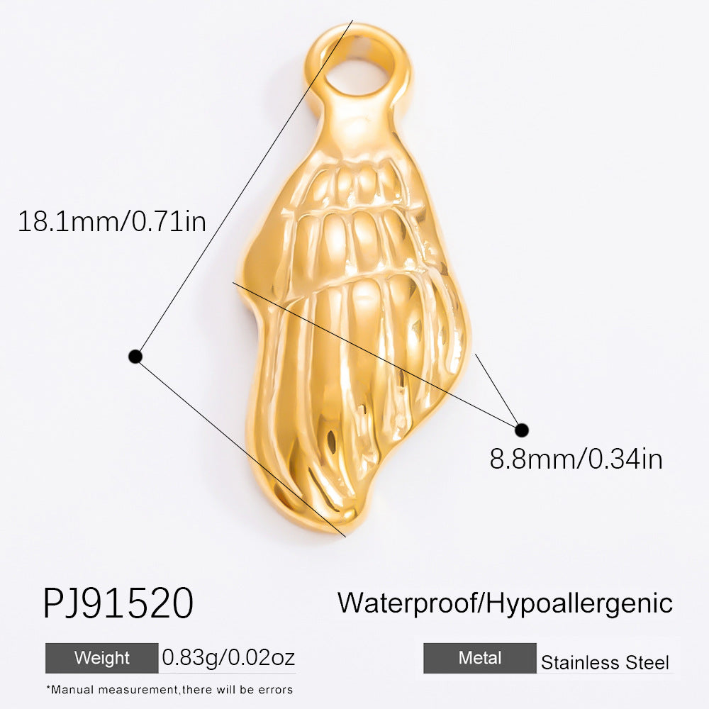 DIY Jewelry Accessories Do Not Fade, High-end Necklace Accessories Electroplated 18k Real Gold Stainless Steel Pendant Single Pendant