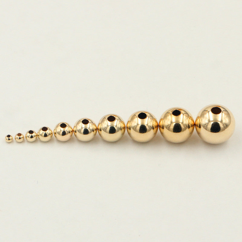 DIY American 14K Gold Bag Gold Injection GF Gold Beads Gold Beans Beaded Positioning Beads Bead Spacer DIY Accessories