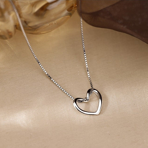 Hollow Love Necklace Simple Collarbone Chain Niche Design Neck Chain