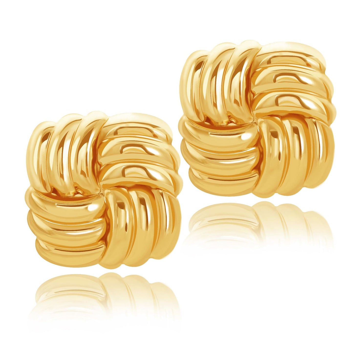 Exaggerated Titanium Steel Round Earrings Gold 18K Gold Light Luxury Earrings Fashion High Sense Love Earrings