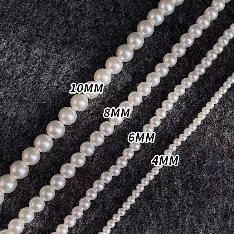 Aobai Magnetic Buckle Round Pearl Necklace Female Fashion Celebrity Neck Chain Temperament Design Advanced Sense Collarbone Chain