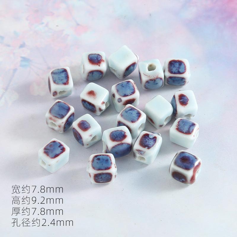 Ocean Wind Ceramic Beads Rabbit Conch Cat Claws Beaded Accessories Handmade Material DIY Loose Beads Bracelet Accessories