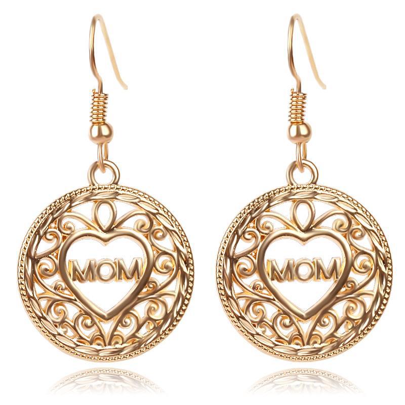 European and American Popular Jewelry Mother's Day Gift Earrings Love Letter MOM Earrings