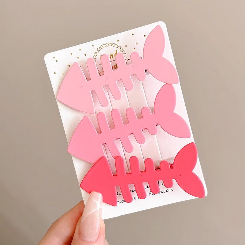 Black and White Checkerboard Hairpin Seamless Hairpin Broken Hair Bangs Side Clip Female Korean Duck Bill Clip One-word Clip