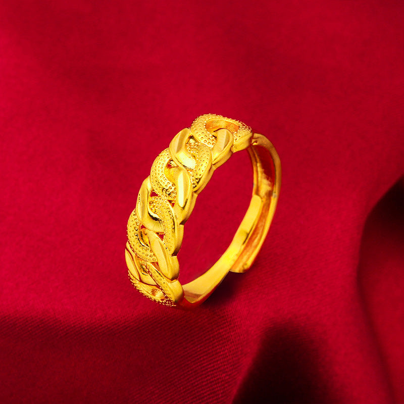 Vietnamese Sand Gold Bracelet Men's Imitation Gold-plated Women's Whip Boss Bracelet