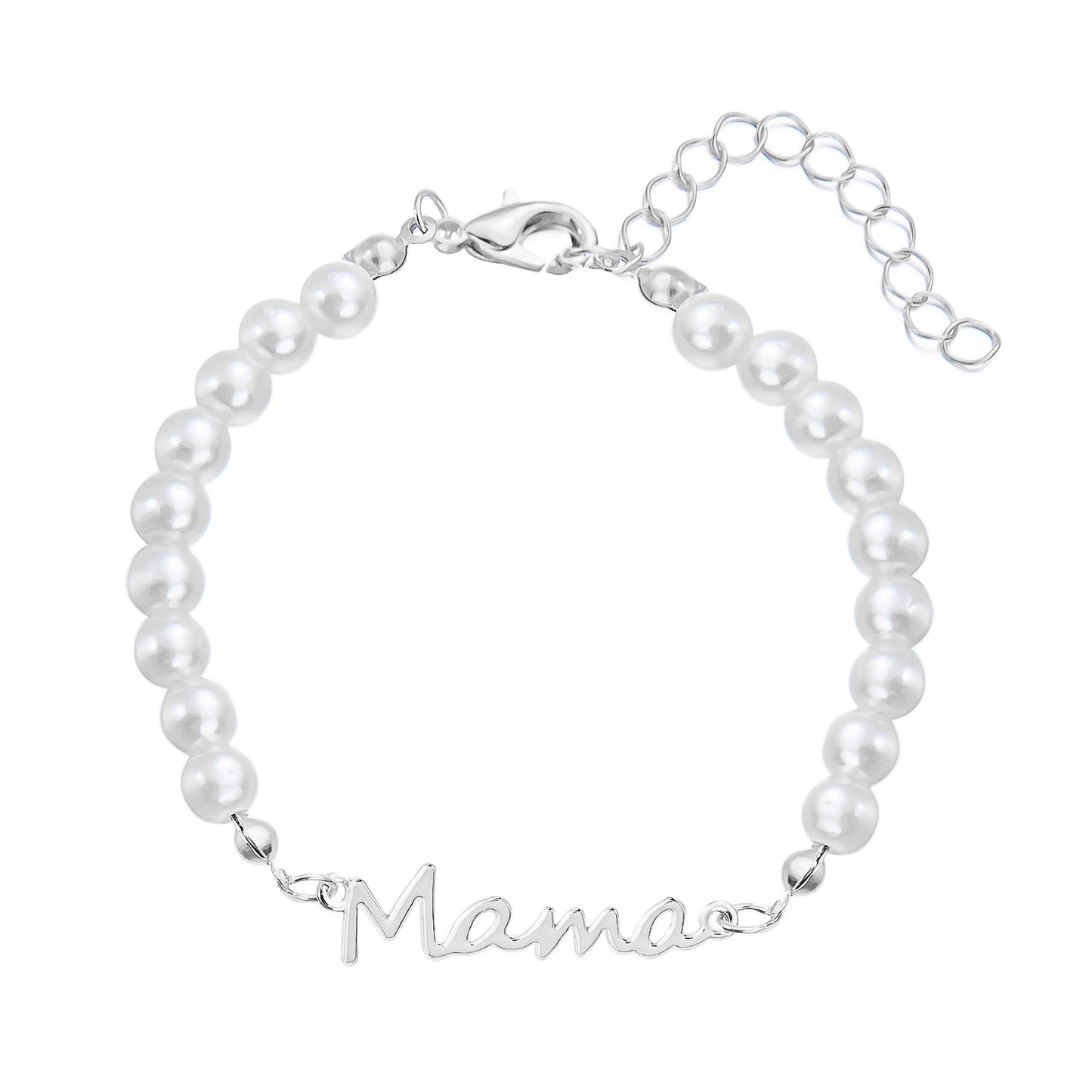 Japan and Korea Fashion Mother's Day Gift Letter Mama Pearl Necklace Versatile Mom Set