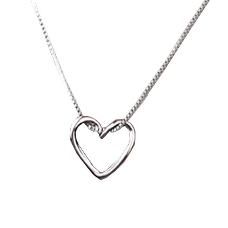 Hollow Love Necklace Simple Collarbone Chain Niche Design Neck Chain