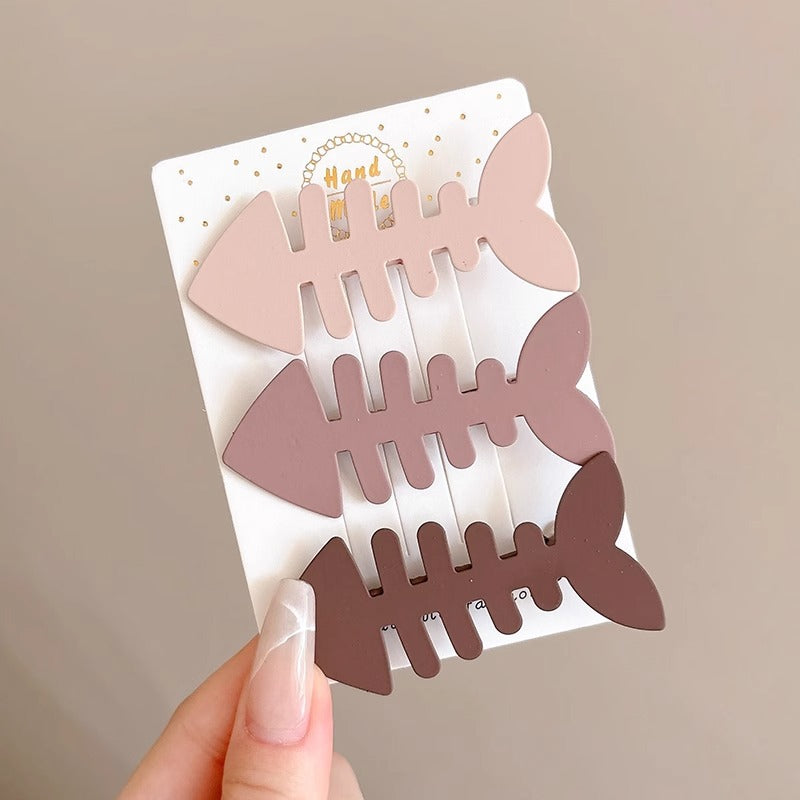 Black and White Checkerboard Hairpin Seamless Hairpin Broken Hair Bangs Side Clip Female Korean Duck Bill Clip One-word Clip