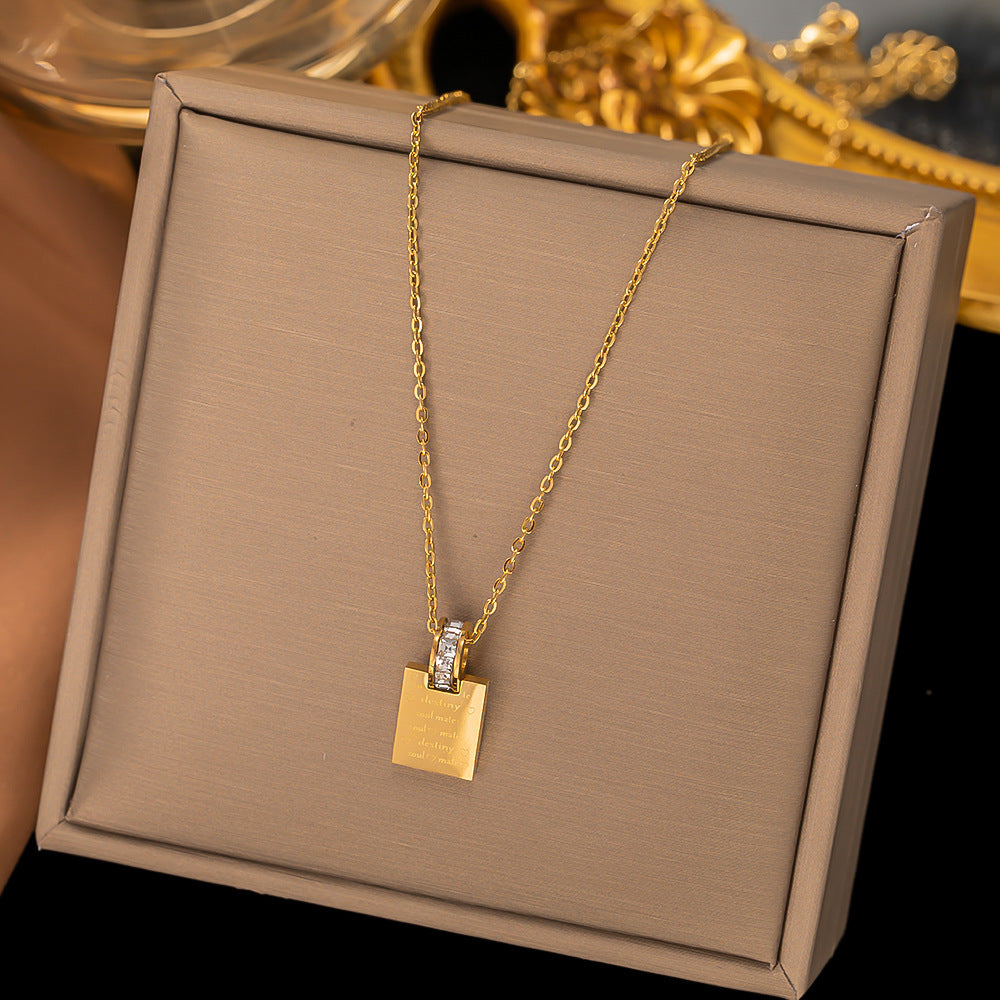 INS Style Titanium Steel Necklace Women's Premium Light Luxury Versatile Clavicle Chain