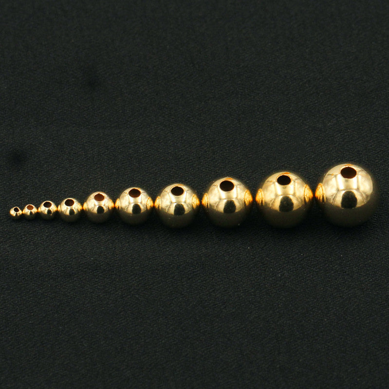 DIY American 14K Gold Bag Gold Injection GF Gold Beads Gold Beans Beaded Positioning Beads Bead Spacer DIY Accessories