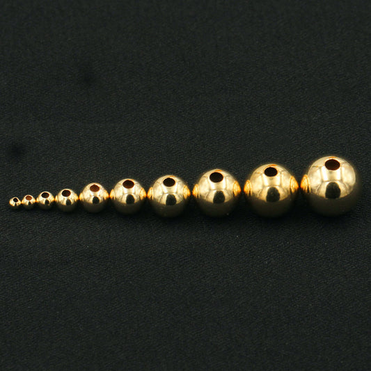 DIY American 14K Gold Bag Gold Injection GF Gold Beads Gold Beans Beaded Positioning Beads Bead Spacer DIY Accessories