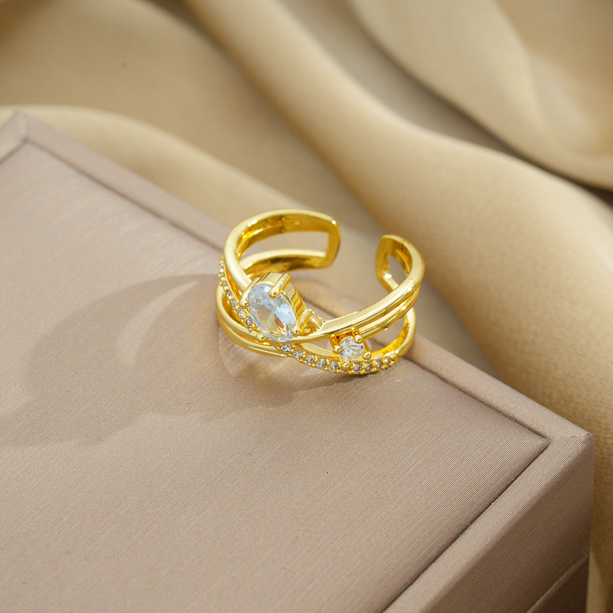European and American Fashion Retro Niche Light Luxury High Sense Personalized Opening Ring Fashion Jewelry Factory Direct Sales