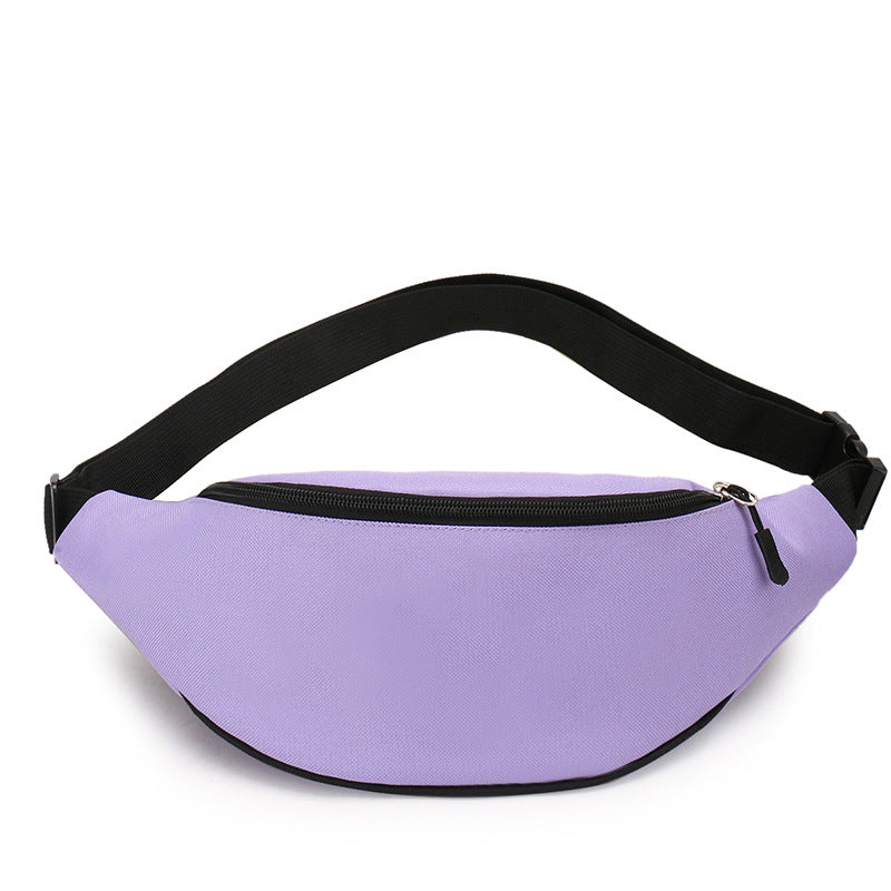 New Simplified Sports Mobile Phone Fanny Pack Men's Simple Korean Shoulder Messenger Bag Women's Solid Color Close-fitting Breast Bag